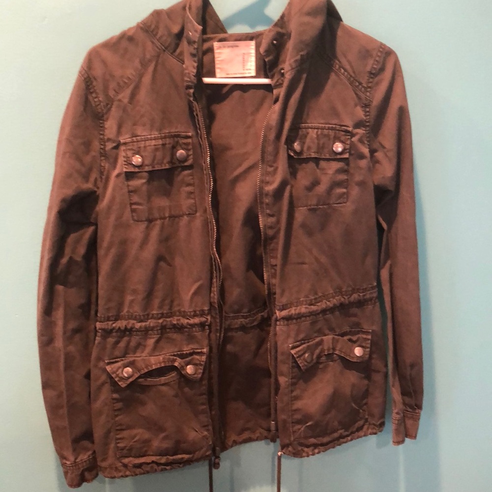 Vintage Navy Green Jean Jacket